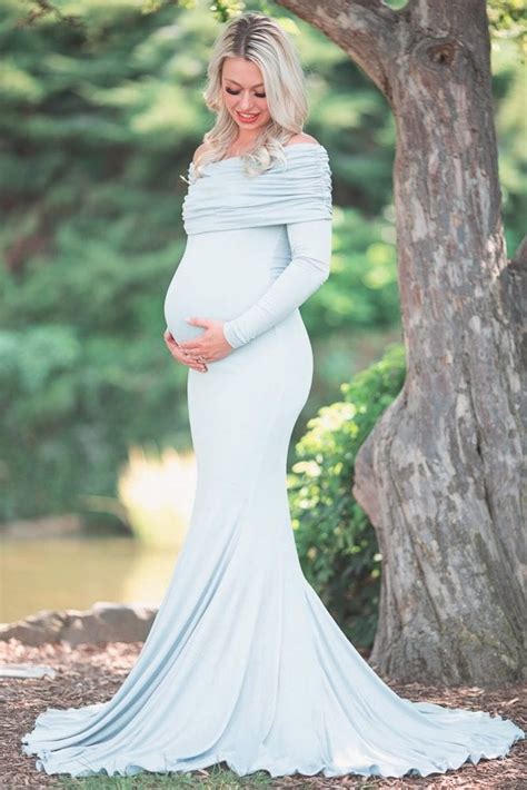 Elegant Maternity Dresses For Photo Shoot Lace Pregnancy Dress Photography Prop Maxi Gown