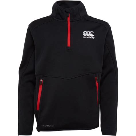 Buy Canterbury Junior Boys Thermoreg Spacer Fleece 14 Zip Top Black