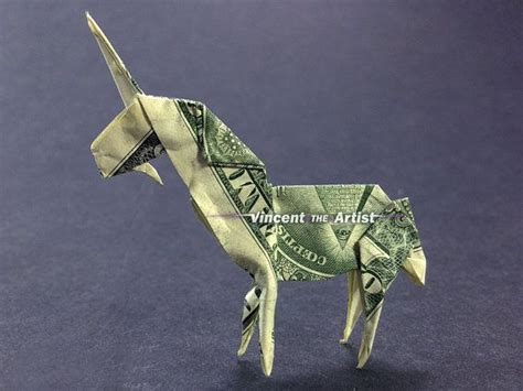 Dollar Bill Origami Unicorn Made With A Dollar Bill Designed By John