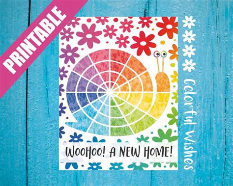 Woohoo A New Home Colorful New Home Card With Snail And Etsy