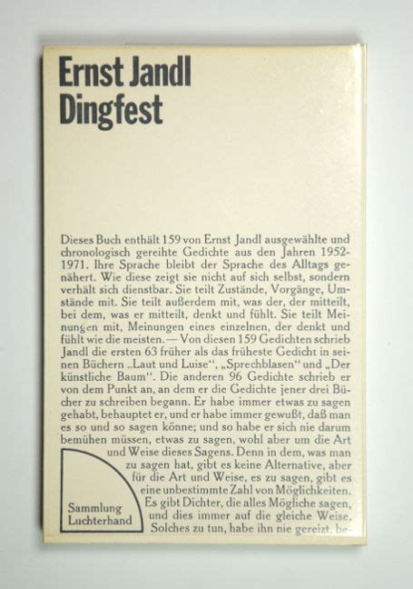 Dingfest Gedichte Mit Einem Von Ernst Jandl Zvab