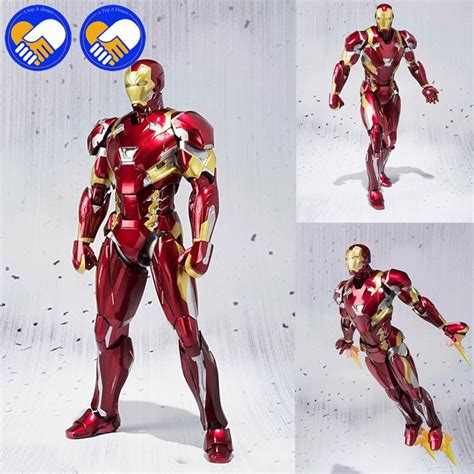 New Sh Figuarts Iron Man Mark Xlvi Action Figure 16 Scale Painted