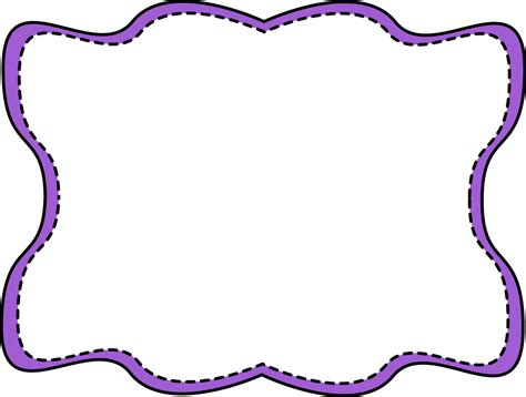 Purple Wavy Stitched Frame | Clipart Panda - Free Clipart ...