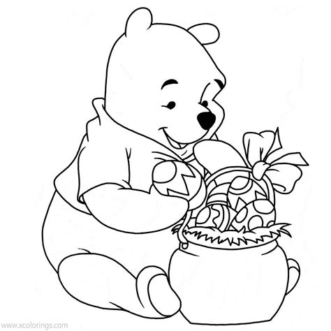 Disney Winnie The Pooh Easter Coloring Pages Eeyore Xcolorings Com