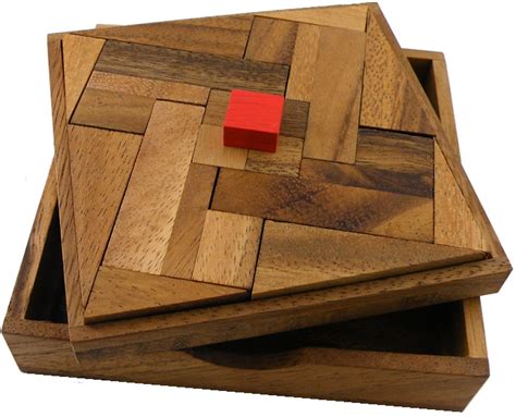 Impossible Square Wooden Puzzle Brain Teaser 119v