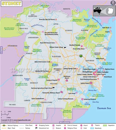 Sydney Map Map Of Sydney Australia Australia Map Sydney Map Sydney