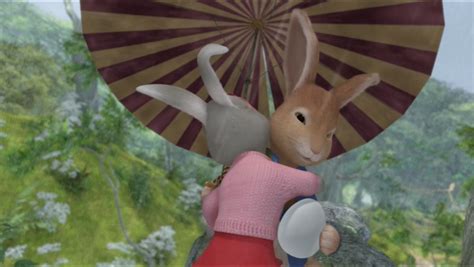 Lily Hugs Peter For Saving Ms Puddle Ducks Egg Peter Rabbit