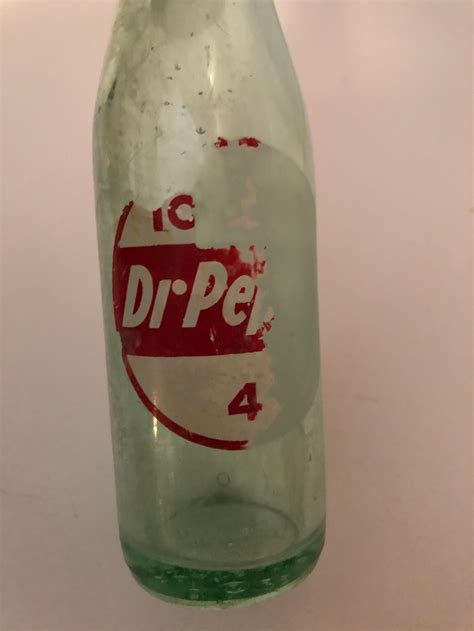 Vintage Dr Pepper 10 2 4 Green Glass Soda Bottle 1950s 10oz Etsy