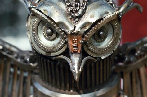 Owl Metal Art Sculpture Flying Owl Sculpture By Mari9art Metal Art Sculpture Artmajeur
