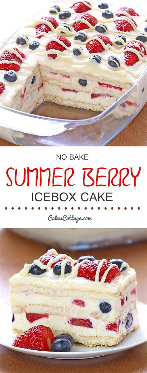 No Bake Berry Icebox Cake Icebox Cake Easy Summer Hot Sex Picture