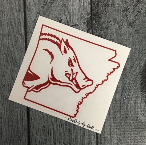 Arkansas Razorback Decal Arkansas Razorbacks Sticker