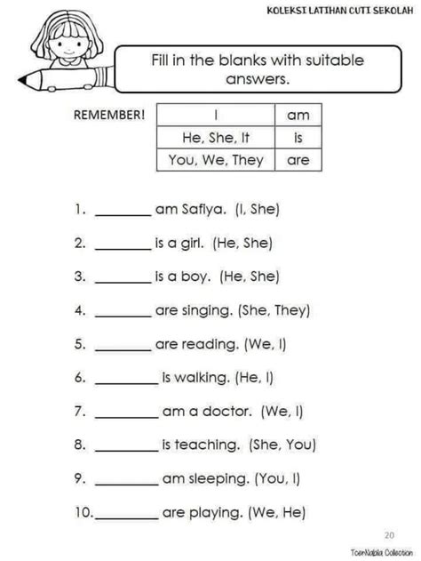 Grammar Verb To Be Exercise Grammar Worksheets English Worksheets