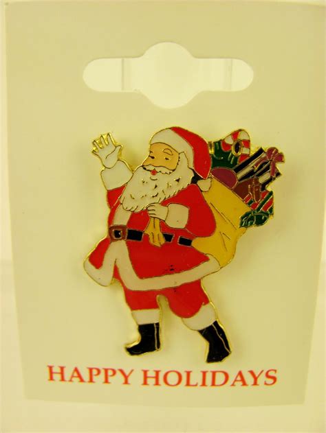 Santa Claus With Presents Xmas Christmas Pin