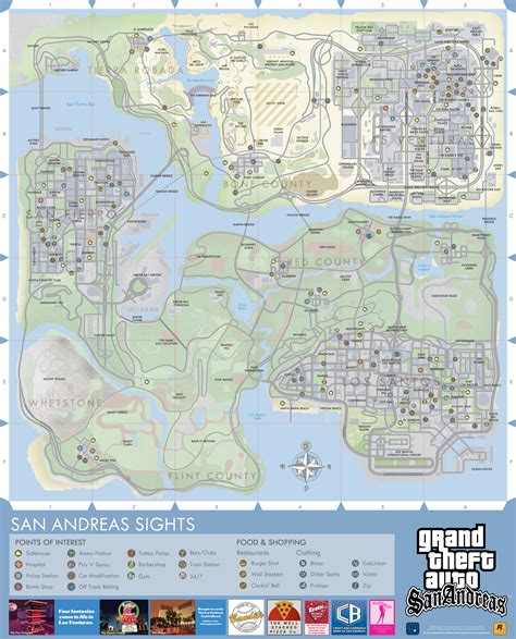 Large Detailed Map Of Gta San Andreas Games Mapsland Maps Of The