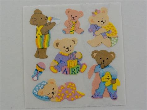 Sandylion Baby Bear Sticker Sheet Module Vintage And Collectible Love
