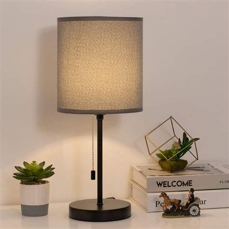 Shop items you love at overstock, with free shipping on everything* and easy returns. Modern Table Lamp, Simple with Gray Fabric Shade, Pull ...