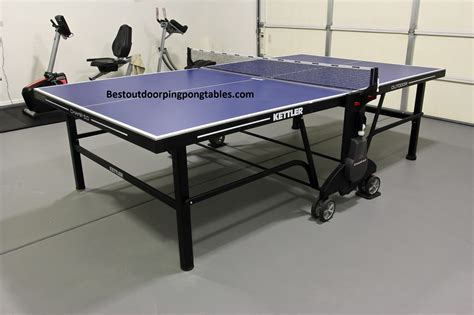 A relatively portable table that can be used both indoors and outdoors best outdoor stationary ping pong table: Kettler Champ 5.0 Outdoor Ping Pong Table