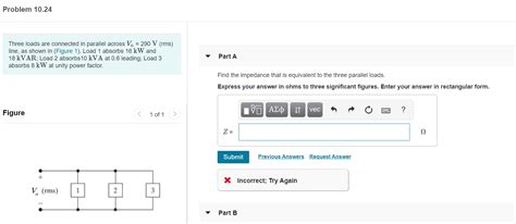 Solved Problem Three Loads Are Connected In Parallel Chegg