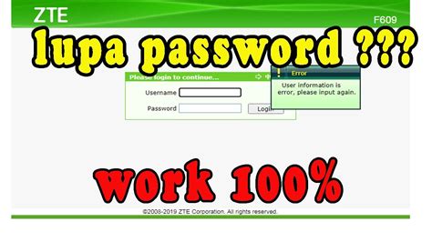 If password have been forgotten and or access to the zte router is limited or configurations have been done incorrectly, resetting back to the factory. Lupa Password Zte F609 / Cara Reset Password Router Zte ...