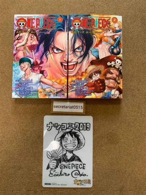 One Piece Episode Ace Comic Vol1 And 2 W Luffy Card Autographed Eiichiro Oda 2859 Picclick