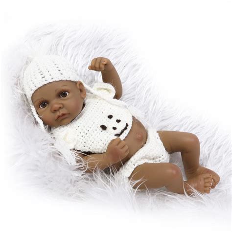 11 Inches African American Baby Doll Black Boy Realistic Lifelike