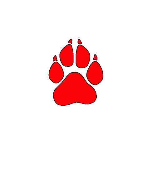 Red Wolf Paw Print Clipart Best