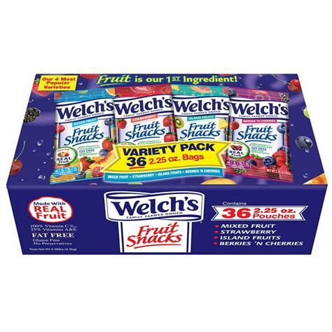 Welchs Fruit Snacks Variety Pack 36 Ct 225 Oz