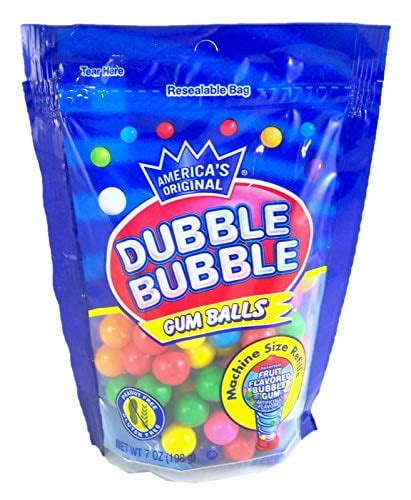 Dubble Bubble Gum Balls Machine Size Refills Assorted Fruit Flavor 7