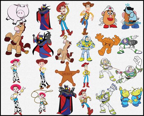 Toy Story SVG Bundle Toy Story Clipart Woody SVG Andy Aliens Clip