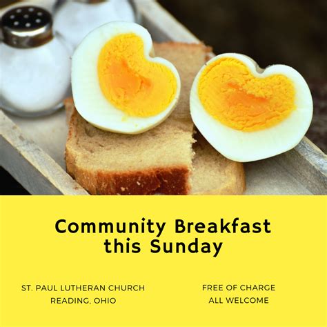 Free Community Breakfast Nov 11 St Paul Lutheran Church