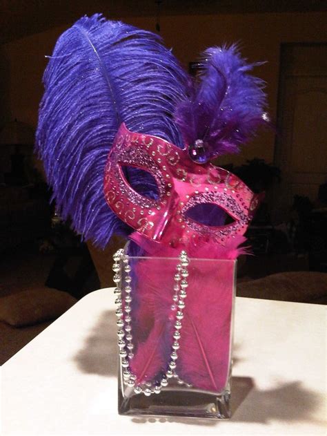 Mask Centerpiece Sweet 16 Ideas Pinterest Masquerade Party