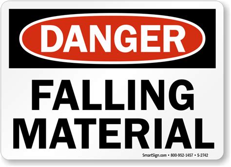 Falling Material Danger Safety Sign At The Best Price Sku S 2742