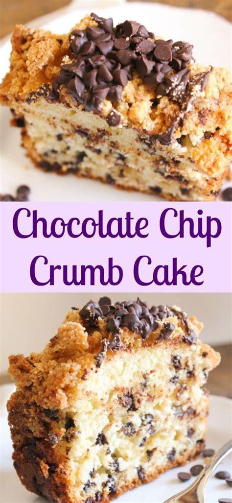This chocolate chip cake recipe requires few ingredients. Chocolate Chip Crumb Cake, a delicious chocolate chip cake ...