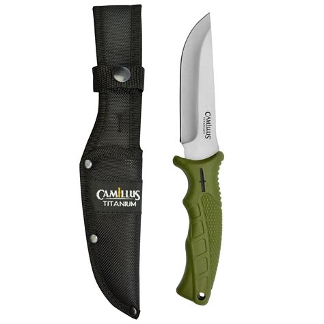 Camillus Camp 95 Knife 45 Drop Point Fixed Blade With Sheath