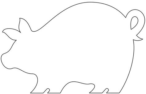40 Pig Shape Templates Crafts And Colouring Pages Animal Templates