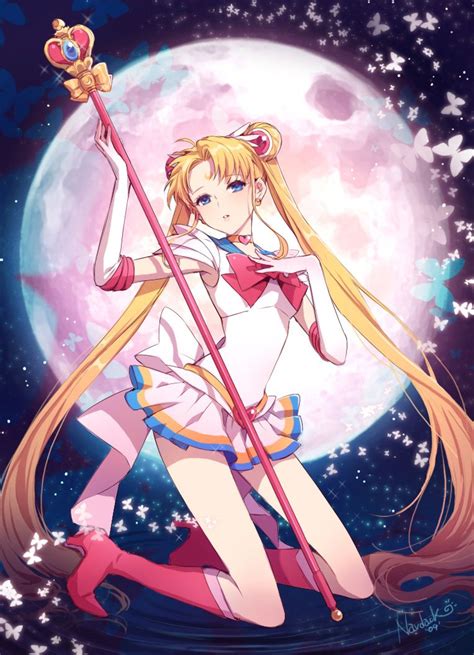Sailor Moon Fanart Of Super Sailor Moon With The Spiral Moon Heart Rod Drawn By Nardack From