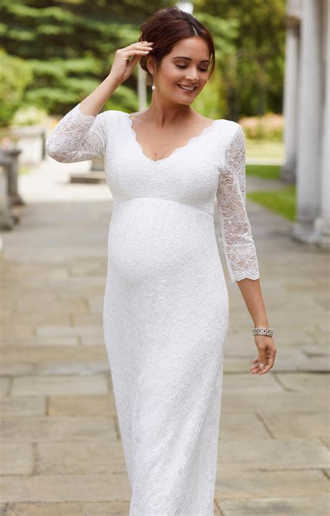 Amelia Lace Maternity Wedding Dress Long Ivory Ph