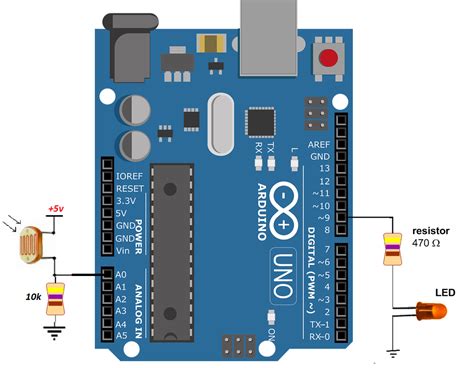 Fading Led With Ldrlight Dependent Resistor Using Arduino Uno