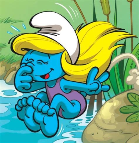 Smurfette Diving Smurfs Drawing Smurfette Classic Cartoon Characters