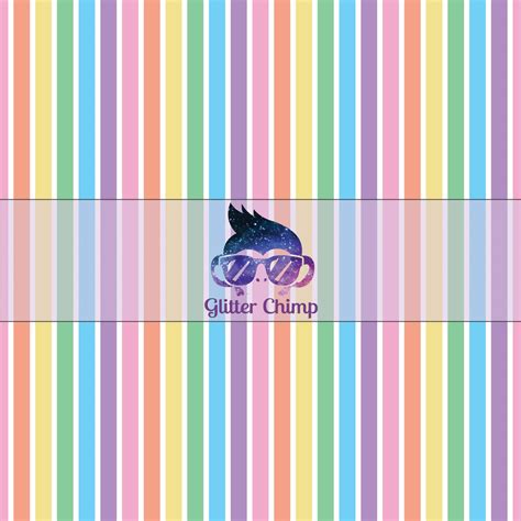 Glitter Chimp Adhesive Vinyl Pastel Rainbow