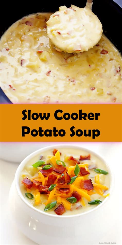 Stir in cream, cheese and chives. SLOW COOKER POTATO SOUP - Cook, Taste, Eat