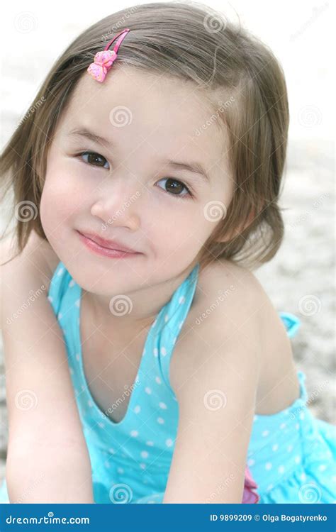 Cute Toddler Girl Stock Image Image Of Pigtail Smiling 9899209