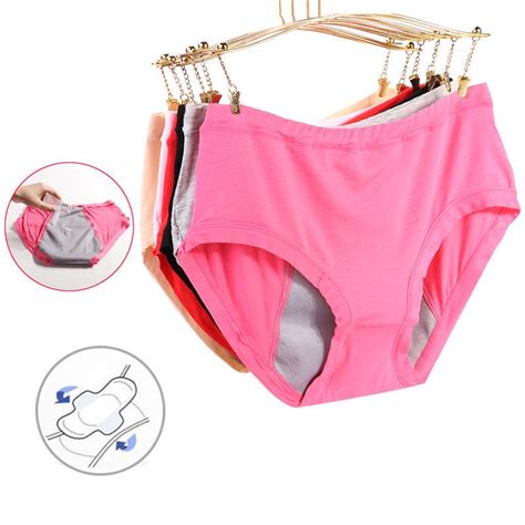 buy leak proof menstrual period panties women underwear physiological pants cotton seamless