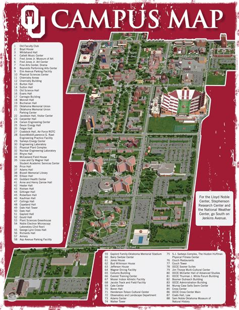 Ou Campus Campus Map University Of Oklahoma College Visit