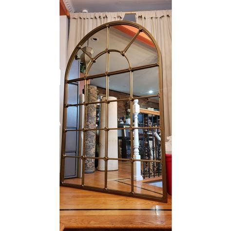 Mirrors are not only a way to add a little something extra to a blank wall, but they also can help make a small space look bigger. 6 Ft X 4 Ft Mid 19th Century Arched Gold Floor Mirror With ...