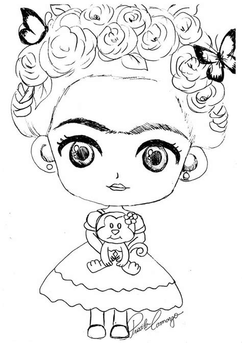 Dibujos De Frida Kahlo Para Colorear Art Art Handouts Art Worksheets