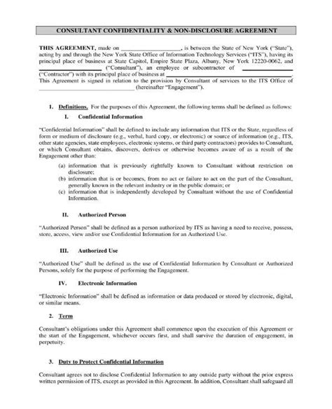9 Confidentiality Agreement Templates For Consultants Pdf Word