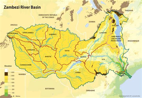 So, basically your map completely disproves your idea that countries tend to form with river basins as natural borders. Zambezi River Basin | GRID-Arendal