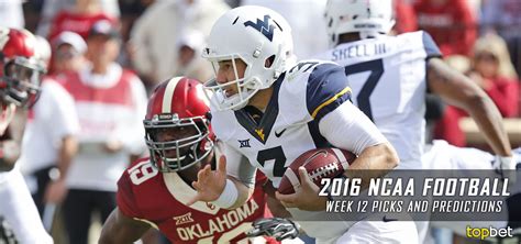 Our team of experts show you how to win big with your next football bets! College Football Week 12 Predictions and Picks 2016-17