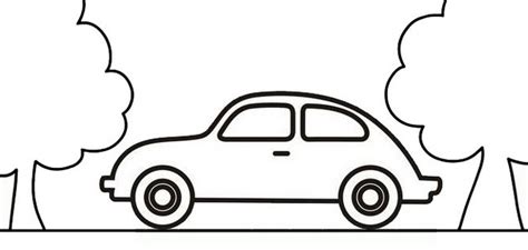 Simple Car Coloring Page Easy To Color Mitraland